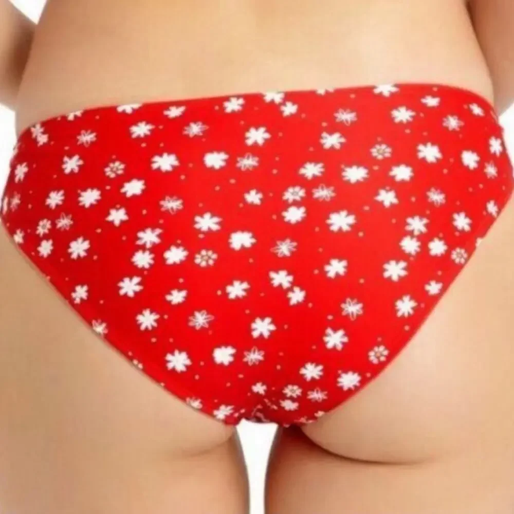 California Waves red strappy bikini swim bottom